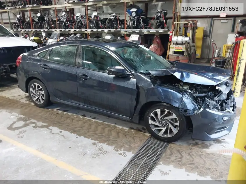 HONDA CIVIC 2018, VIN 19XFC2F78JE031653