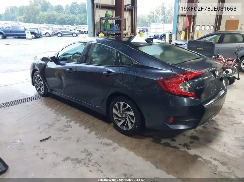 2018 HONDA CIVIC VIN 19XFC2F78JE031653 — фото 3