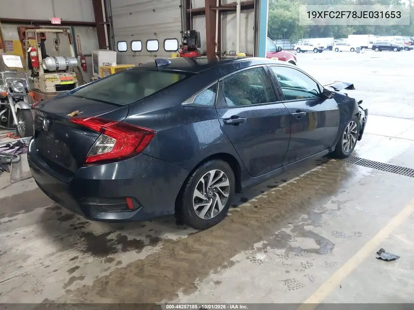 2018 HONDA CIVIC VIN 19XFC2F78JE031653 — фото 4