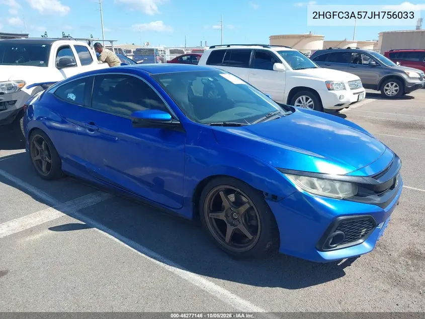 HONDA CIVIC 2018, VIN 2HGFC3A57JH756033