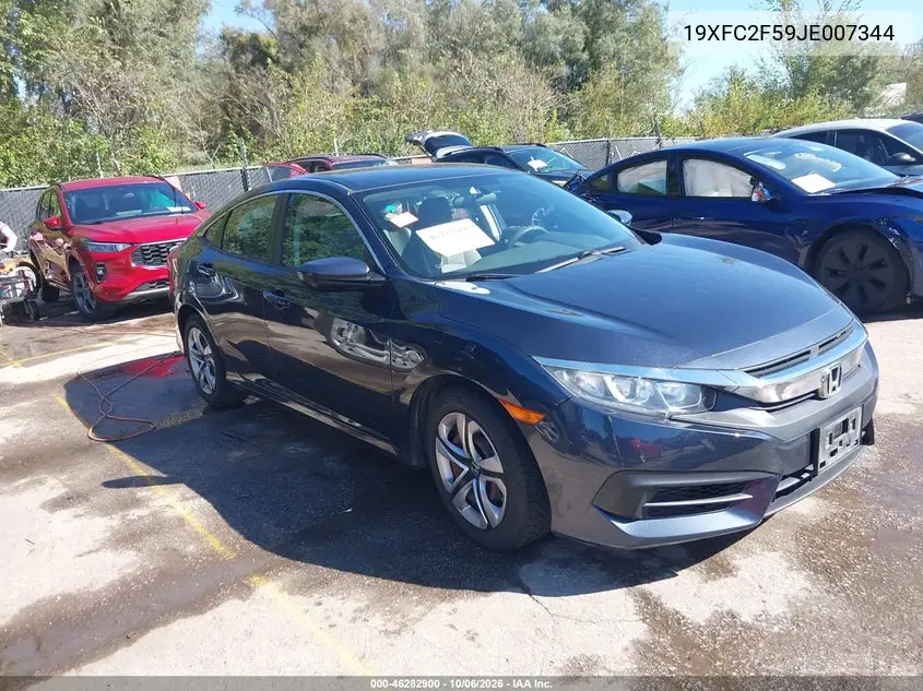 HONDA CIVIC 2018, VIN 19XFC2F59JE007344