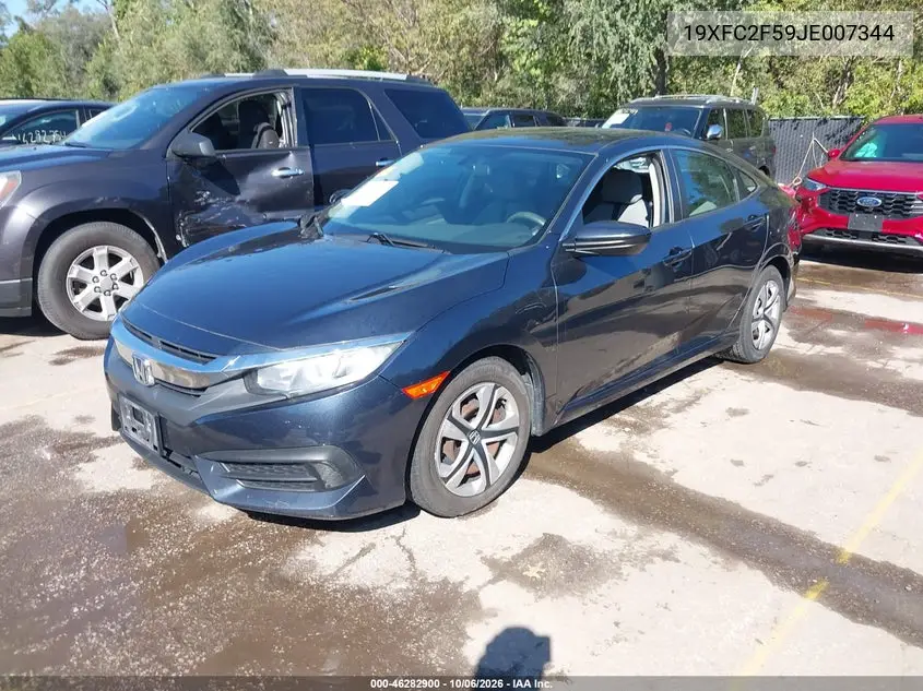 2018 HONDA CIVIC VIN 19XFC2F59JE007344 — фото 2
