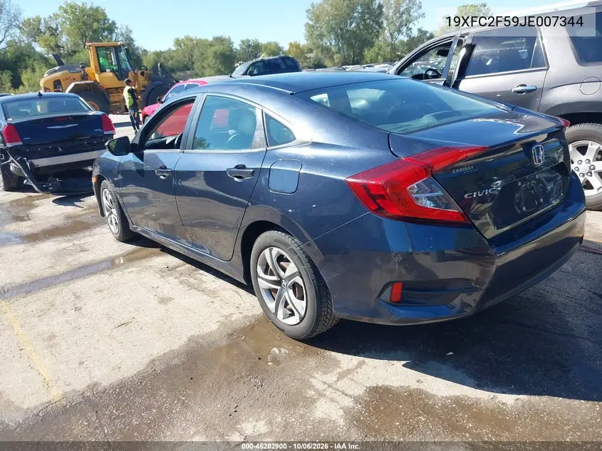 2018 HONDA CIVIC VIN 19XFC2F59JE007344 — фото 3