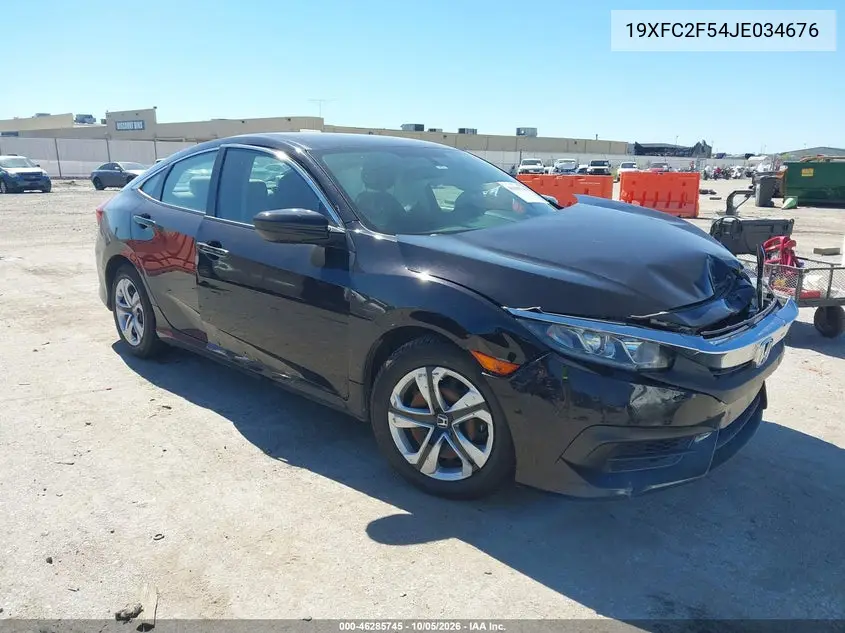 HONDA CIVIC 2018, VIN 19XFC2F54JE034676