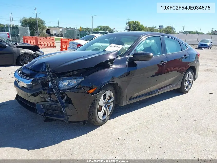 2018 HONDA CIVIC VIN 19XFC2F54JE034676 — фото 2