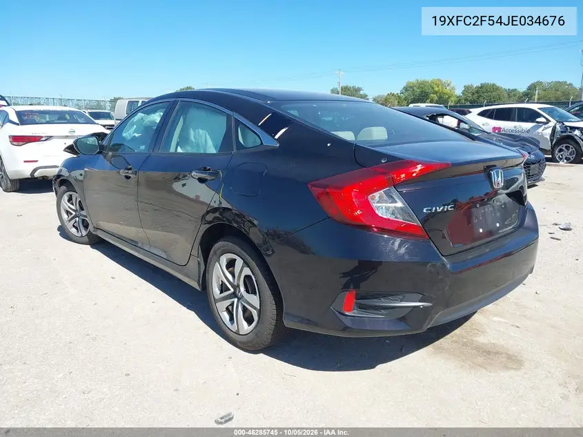 2018 HONDA CIVIC VIN 19XFC2F54JE034676 — фото 3