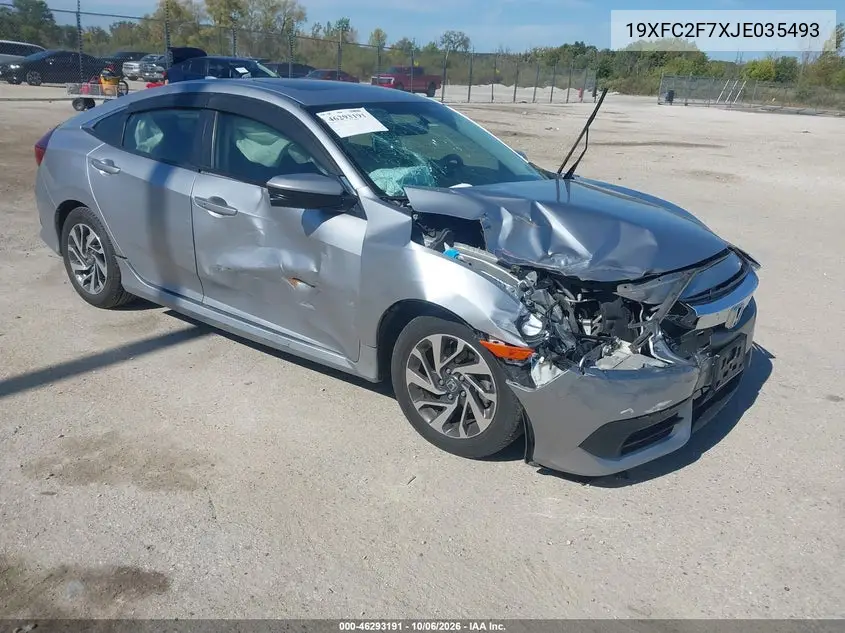 HONDA CIVIC 2018, VIN 19XFC2F7XJE035493