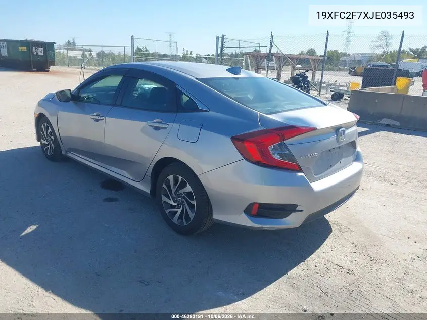 2018 HONDA CIVIC VIN 19XFC2F7XJE035493 — фото 3