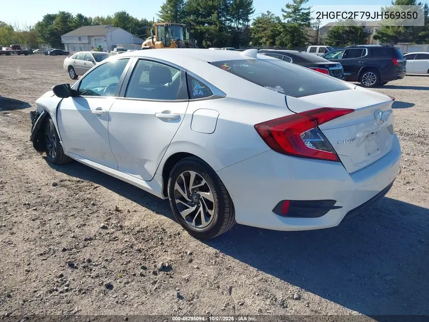 2018 HONDA CIVIC VIN 2HGFC2F79JH569350 — фото 3