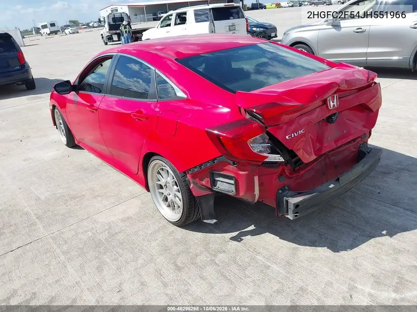 2018 HONDA CIVIC VIN 2HGFC2F54JH551966 — фото 3