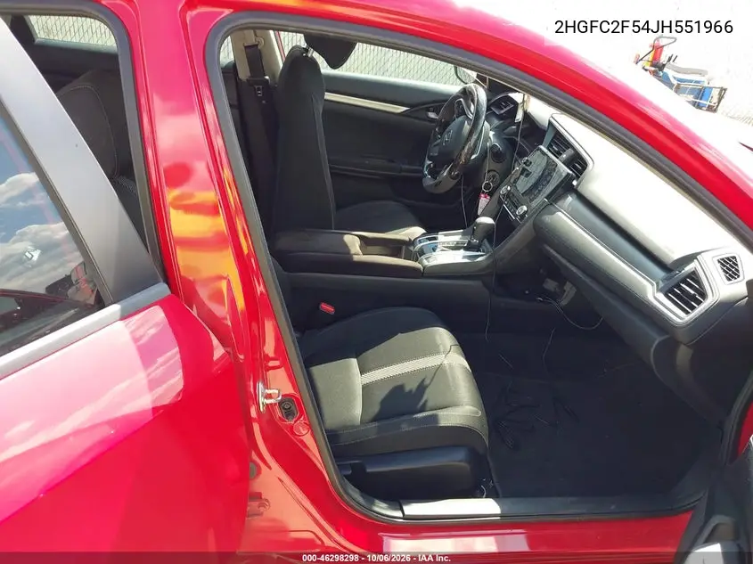 2018 HONDA CIVIC VIN 2HGFC2F54JH551966 — фото 5
