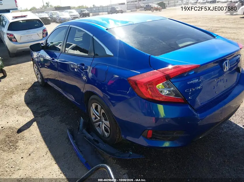 2018 HONDA CIVIC VIN 19XFC2F5XJE007580 — фото 3