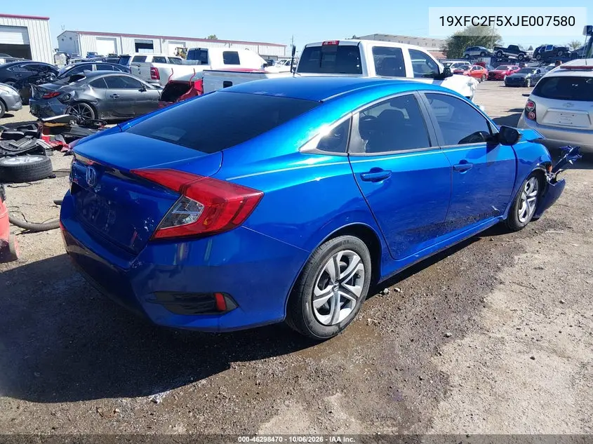 2018 HONDA CIVIC VIN 19XFC2F5XJE007580 — фото 4