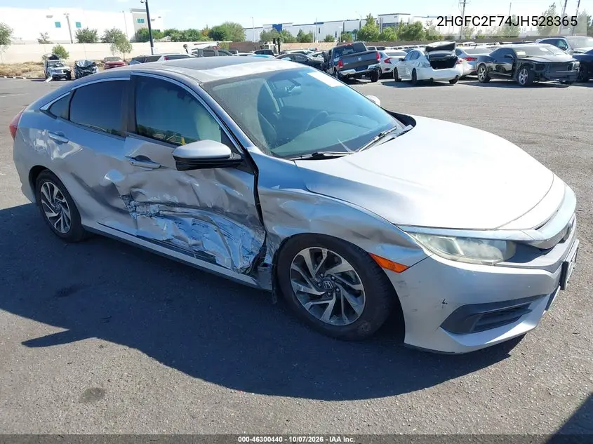 HONDA CIVIC 2018, VIN 2HGFC2F74JH528365