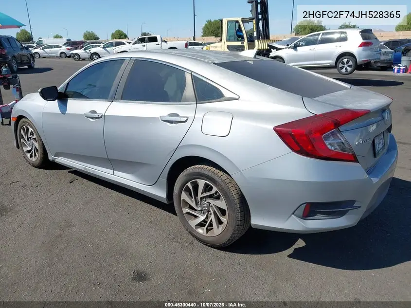 2018 HONDA CIVIC VIN 2HGFC2F74JH528365 — фото 3