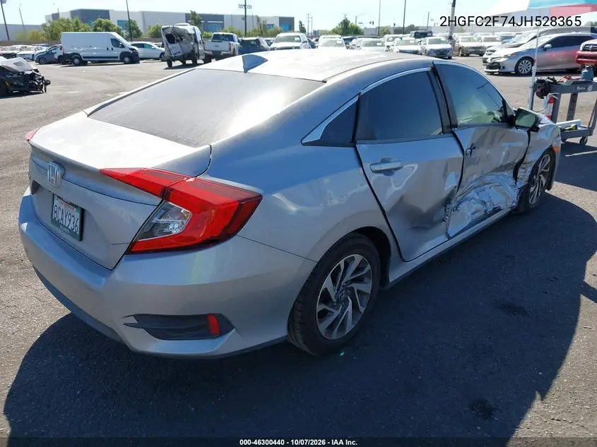 2018 HONDA CIVIC VIN 2HGFC2F74JH528365 — фото 4