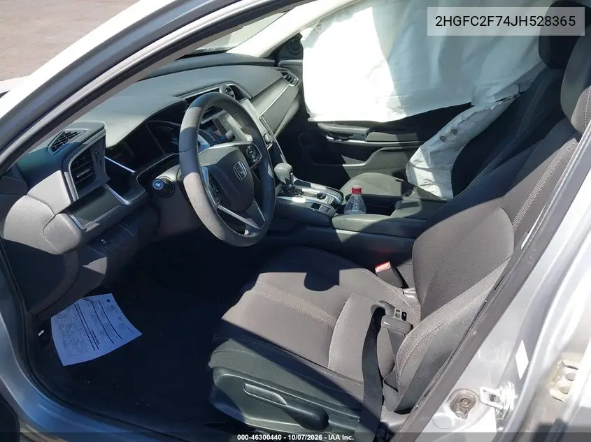 2018 HONDA CIVIC VIN 2HGFC2F74JH528365 — фото 5