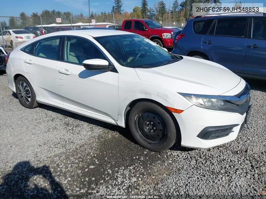 HONDA CIVIC 2018, VIN 2HGFC2F59JH548853