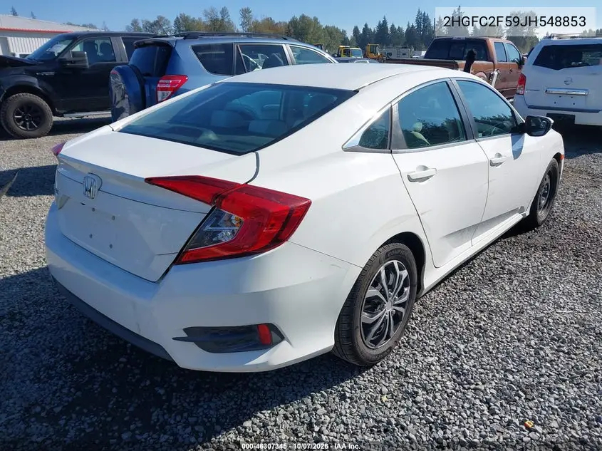 2018 HONDA CIVIC VIN 2HGFC2F59JH548853 — фото 4