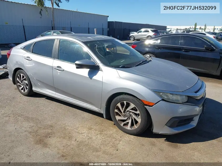 HONDA CIVIC 2018, VIN 2HGFC2F77JH532099