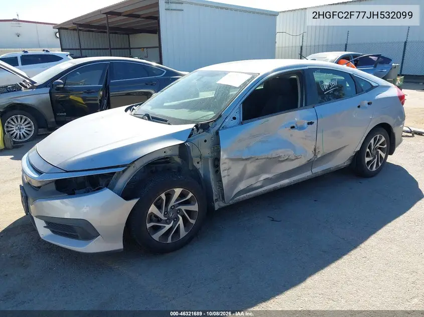 2018 HONDA CIVIC VIN 2HGFC2F77JH532099 — фото 2