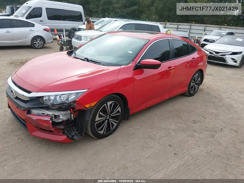 2018 HONDA CIVIC VIN JHMFC1F77JX021429 — фото 2