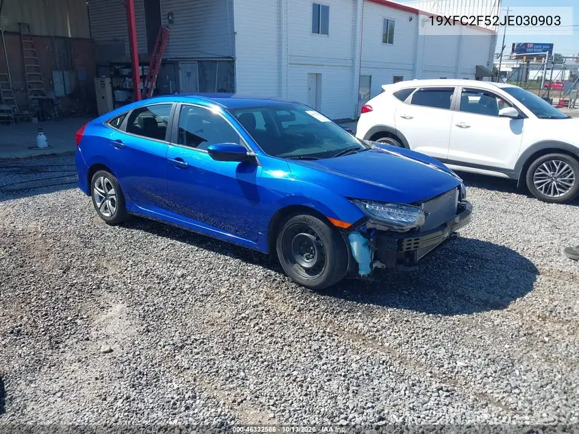 HONDA CIVIC 2018, VIN 19XFC2F52JE030903