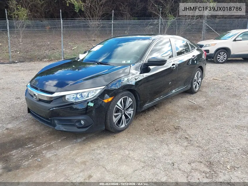 2018 HONDA CIVIC VIN JHMFC1F39JX018786 — фото 2