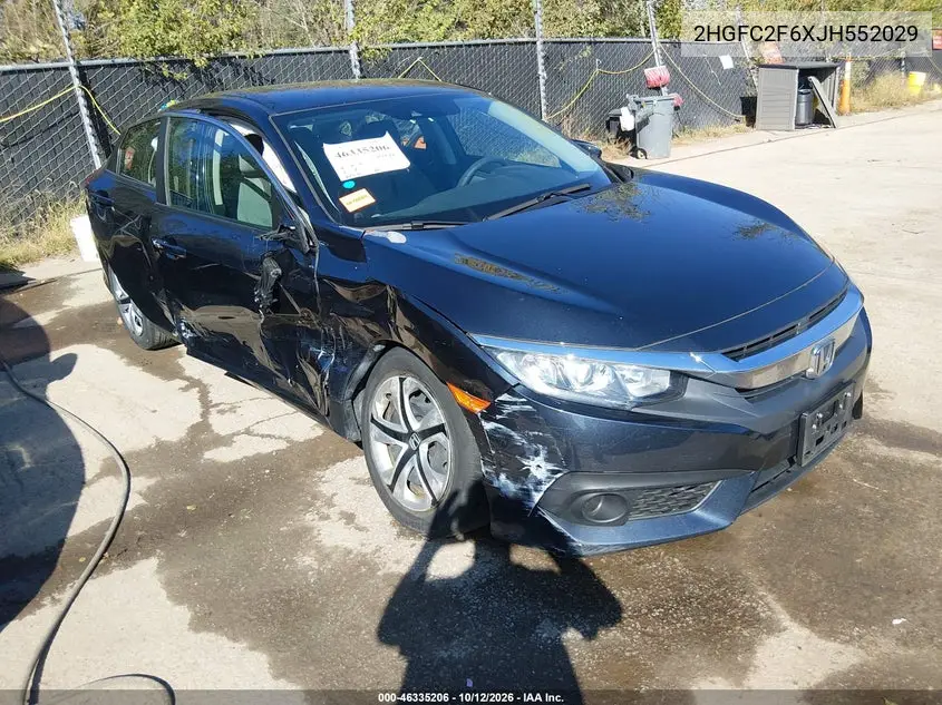 HONDA CIVIC 2018, VIN 2HGFC2F6XJH552029