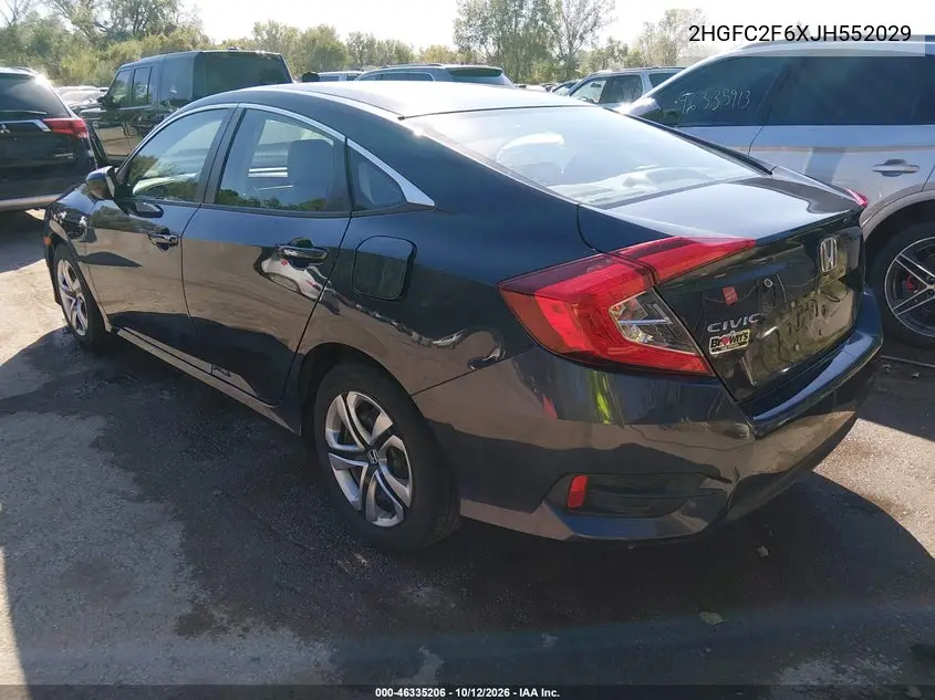 2018 HONDA CIVIC VIN 2HGFC2F6XJH552029 — фото 3