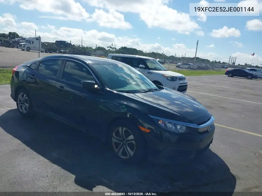 HONDA CIVIC 2018, VIN 19XFC2E52JE001144