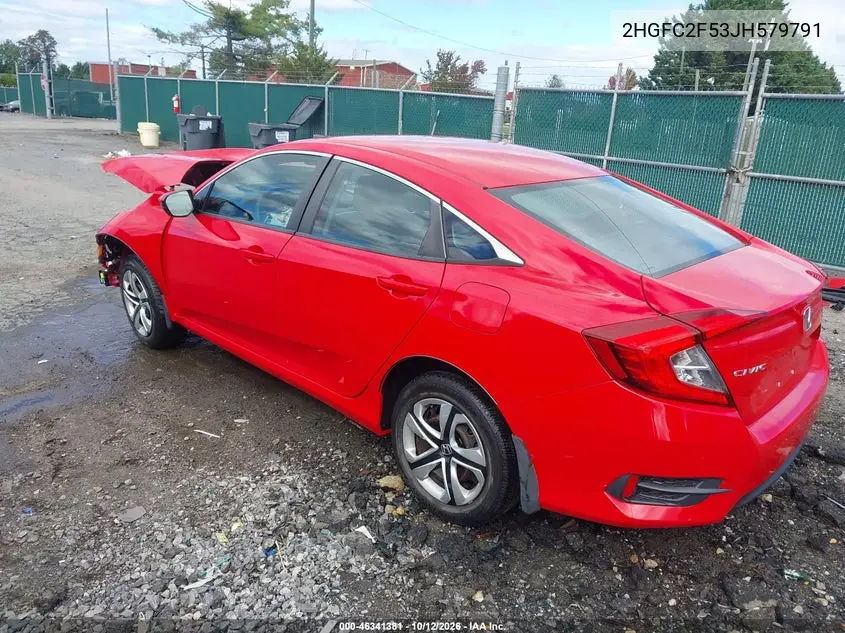 2018 HONDA CIVIC VIN 2HGFC2F53JH579791 — фото 3