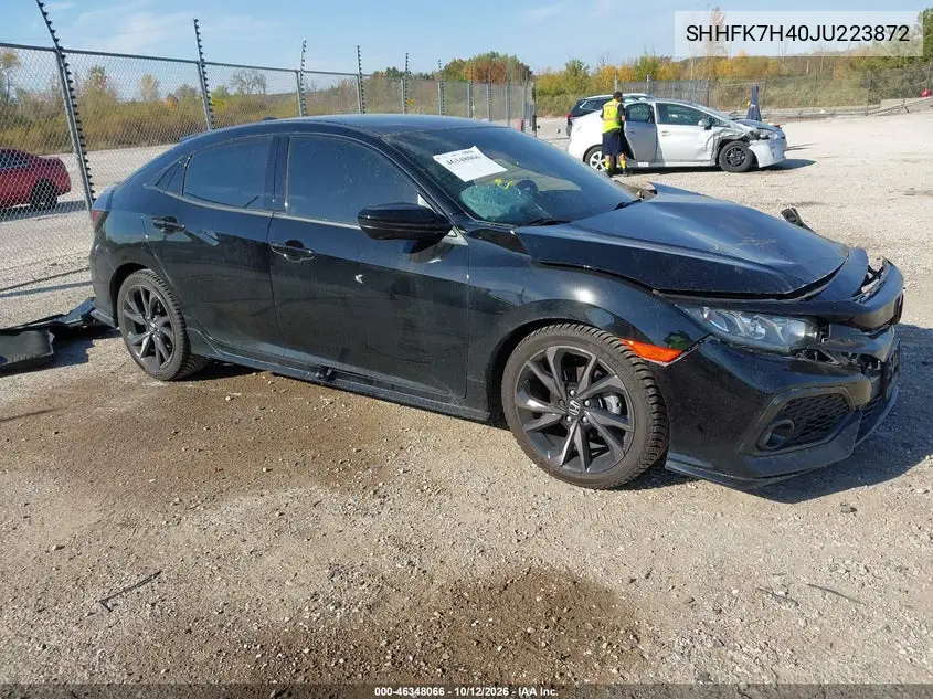HONDA CIVIC 2018, VIN SHHFK7H40JU223872