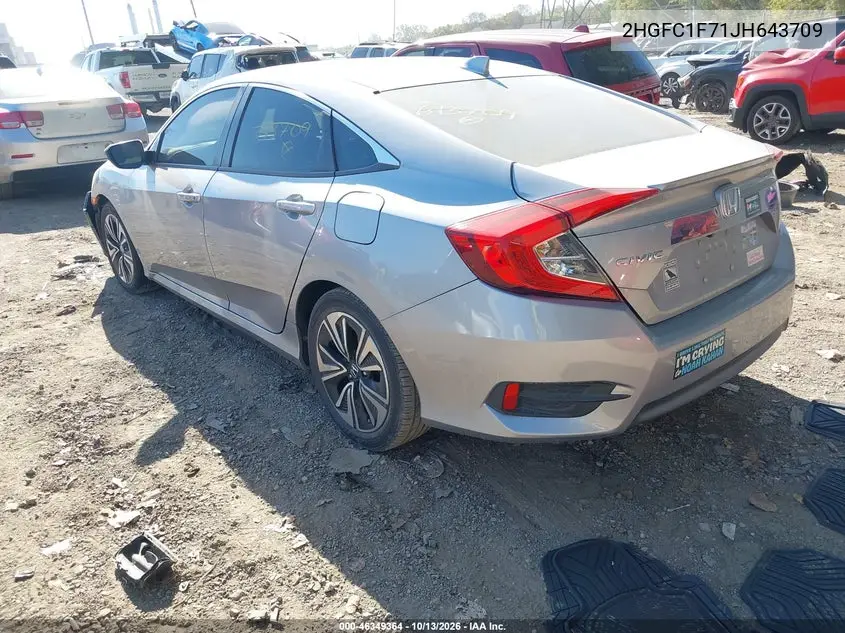 2018 HONDA CIVIC VIN 2HGFC1F71JH643709 — фото 3