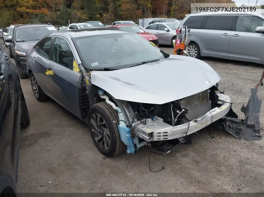 HONDA CIVIC 2018, VIN 19XFC2F7XJE202189