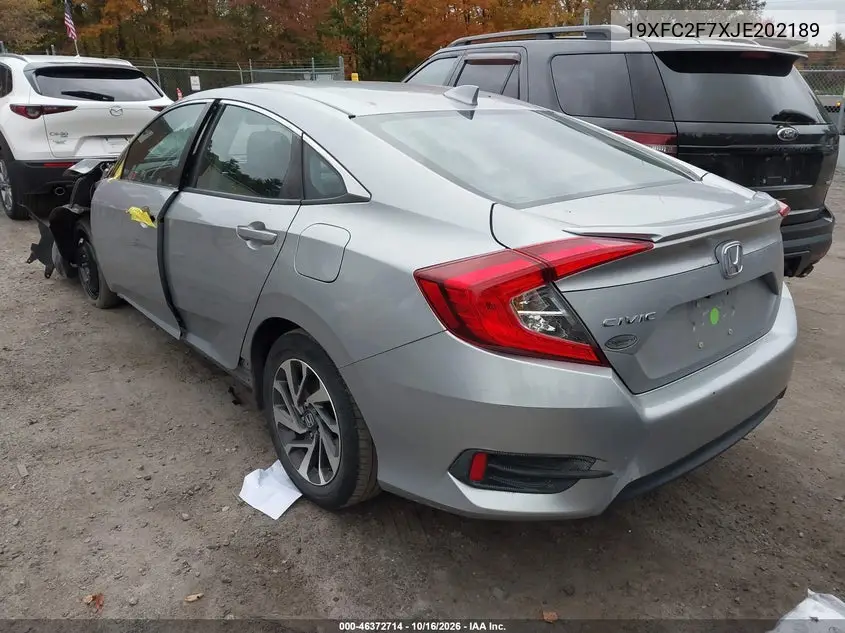 2018 HONDA CIVIC VIN 19XFC2F7XJE202189 — фото 3