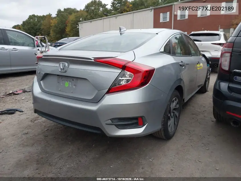 2018 HONDA CIVIC VIN 19XFC2F7XJE202189 — фото 4
