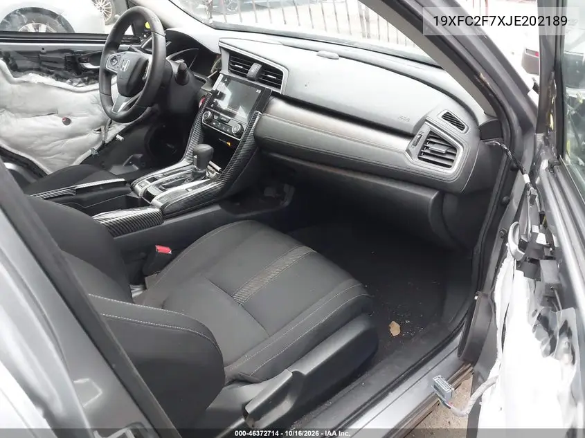 2018 HONDA CIVIC VIN 19XFC2F7XJE202189 — фото 5