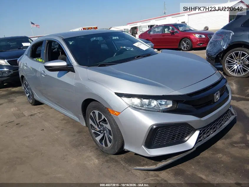 HONDA CIVIC 2018, VIN SHHFK7H23JU220642