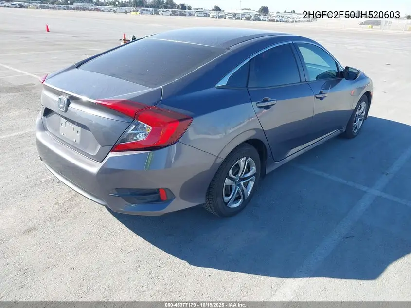 2018 HONDA CIVIC VIN 2HGFC2F50JH520603 — фото 4