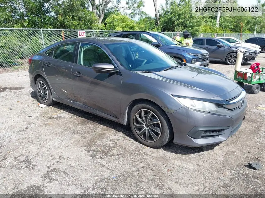HONDA CIVIC 2018, VIN 2HGFC2F59JH606122