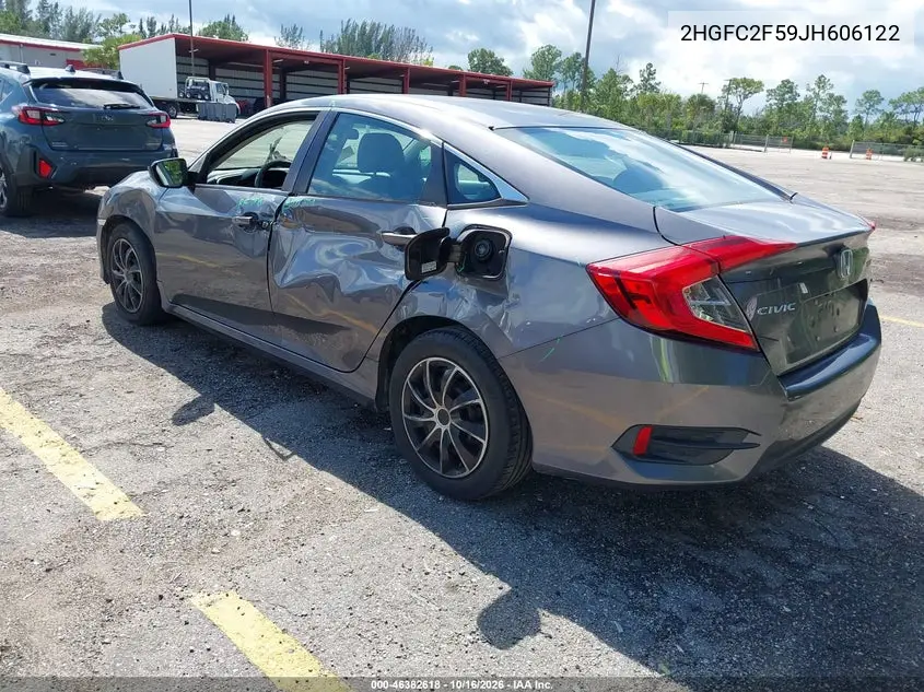 2018 HONDA CIVIC VIN 2HGFC2F59JH606122 — фото 3
