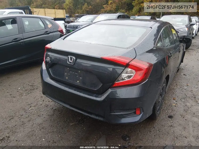 2018 HONDA CIVIC VIN 2HGFC2F57JH567174 — фото 4