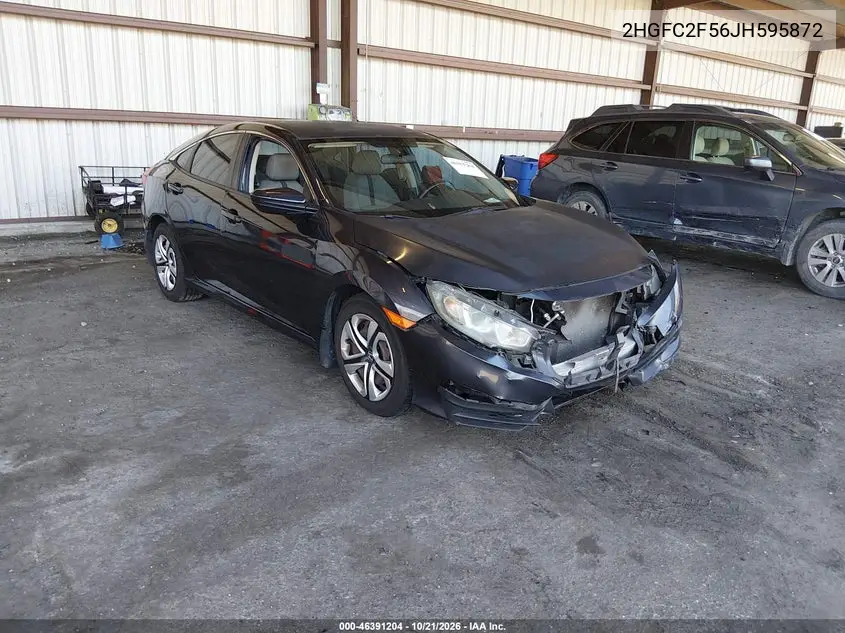 HONDA CIVIC 2018, VIN 2HGFC2F56JH595872