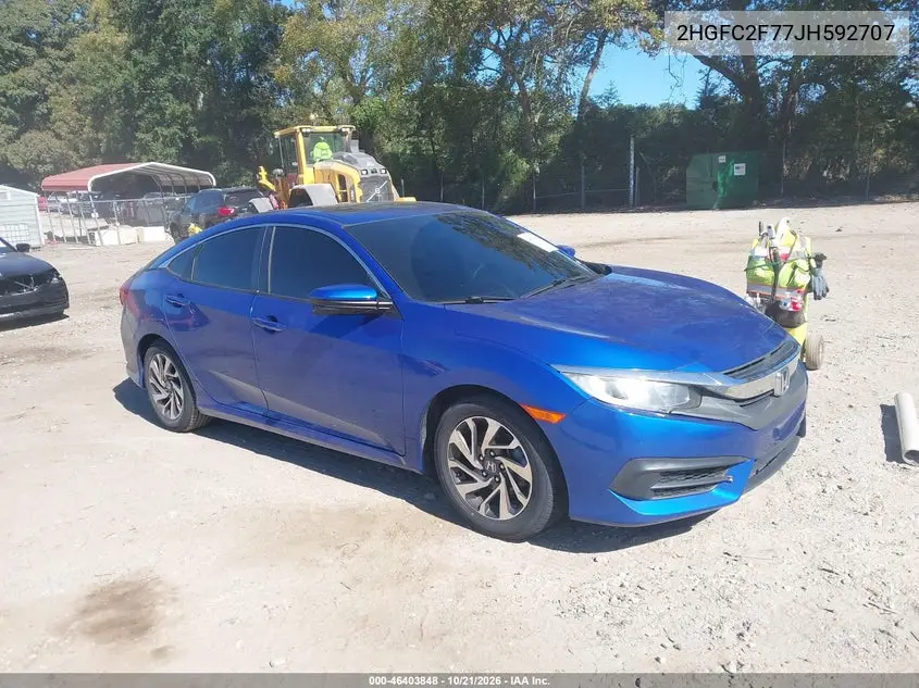 HONDA CIVIC 2018, VIN 2HGFC2F77JH592707
