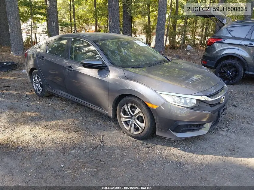 HONDA CIVIC 2018, VIN 2HGFC2F59JH500835