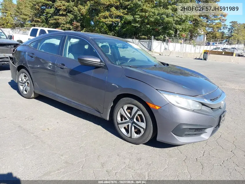 HONDA CIVIC 2018, VIN 2HGFC2F57JH591989