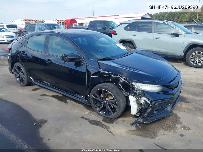 HONDA CIVIC 2018, VIN SHHFK7H96JU209390