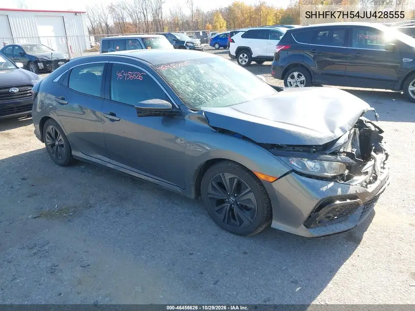 HONDA CIVIC 2018, VIN SHHFK7H54JU428555