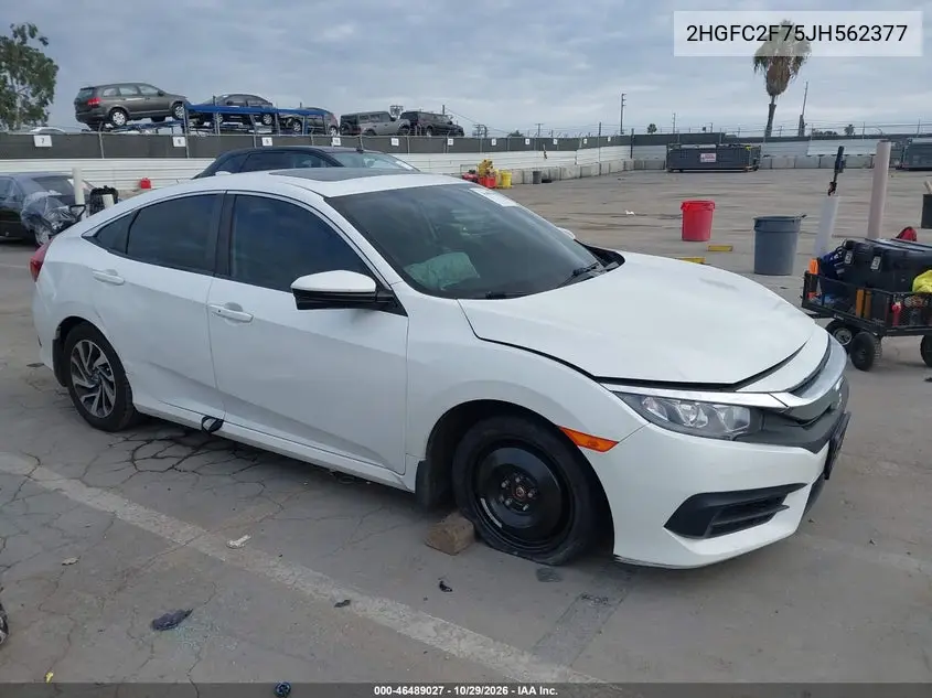 HONDA CIVIC 2018, VIN 2HGFC2F75JH562377